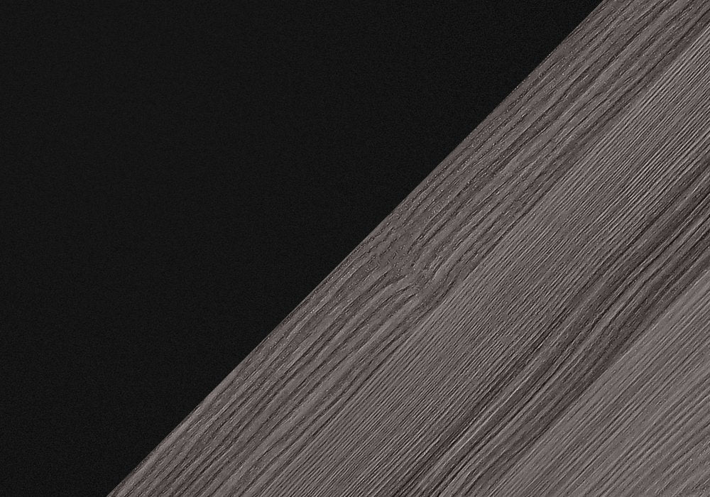 Set of Three 42" Gray And Black Coffee Table With Shelf