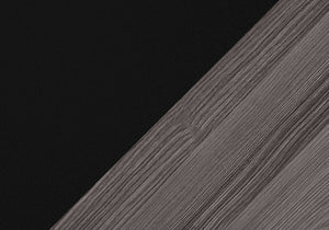 Set of Three 42" Gray And Black Coffee Table With Shelf