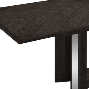 98" Dark Gray Solid Wood Dining Table
