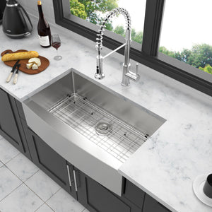 Farmhouse Kitchen Sink Stainless Steel Apron Front