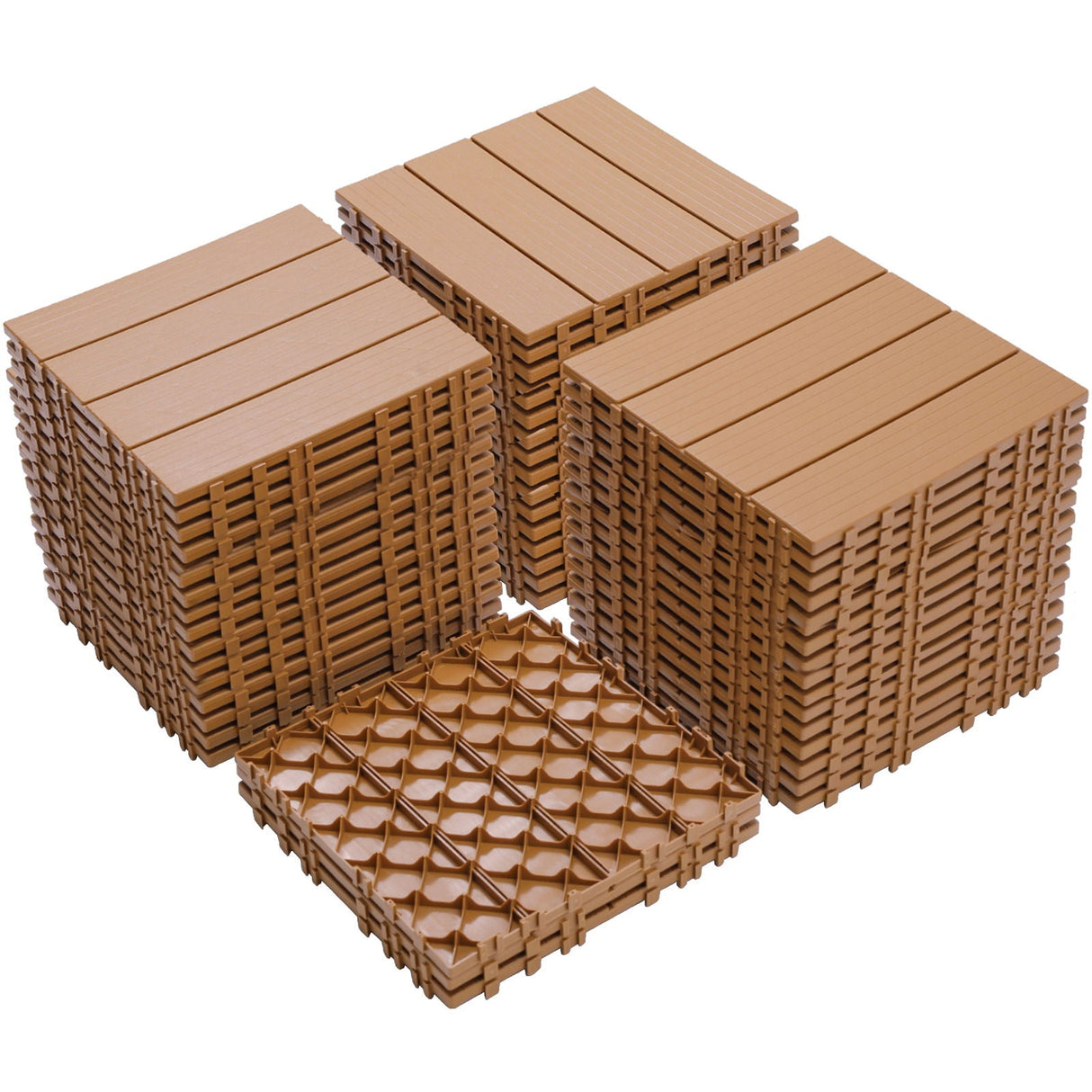 Plastic Interlocking Deck Tiles, Patio Flooring Outdoor Waterproof All Weather Use by Couch.com