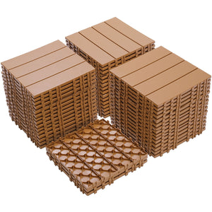 Plastic Interlocking Deck Tiles, Patio Flooring Outdoor Waterproof All Weather Use by Couch.com