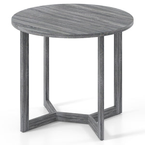 36 Inch Round Wood Dining Table for 2-4 People with Wing-shaped Pedestal Base-Black