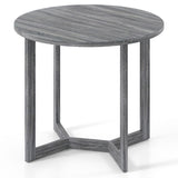 36 Inch Round Wood Dining Table for 2-4 People with Wing-shaped Pedestal Base-Black