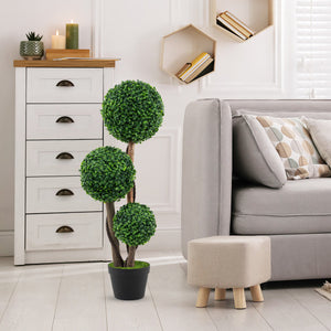 36 Inch Tall Artificial Boxwood Topiary Tree in Pot