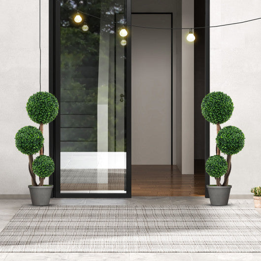 36 Inch Tall Artificial Boxwood Topiary Tree in Pot