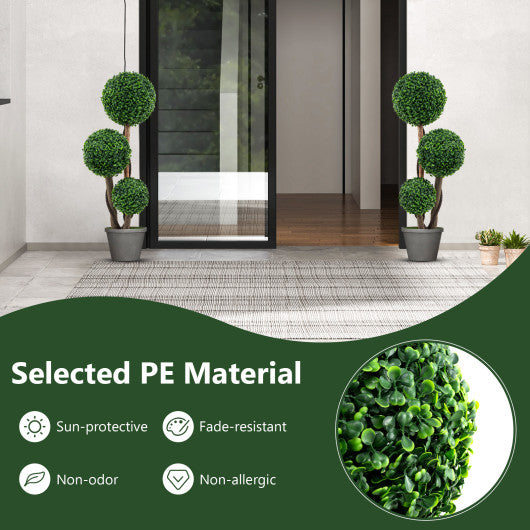 36 Inch Tall Artificial Boxwood Topiary Tree in Pot