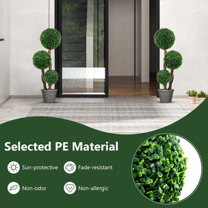 36 Inch Tall Artificial Boxwood Topiary Tree in Pot