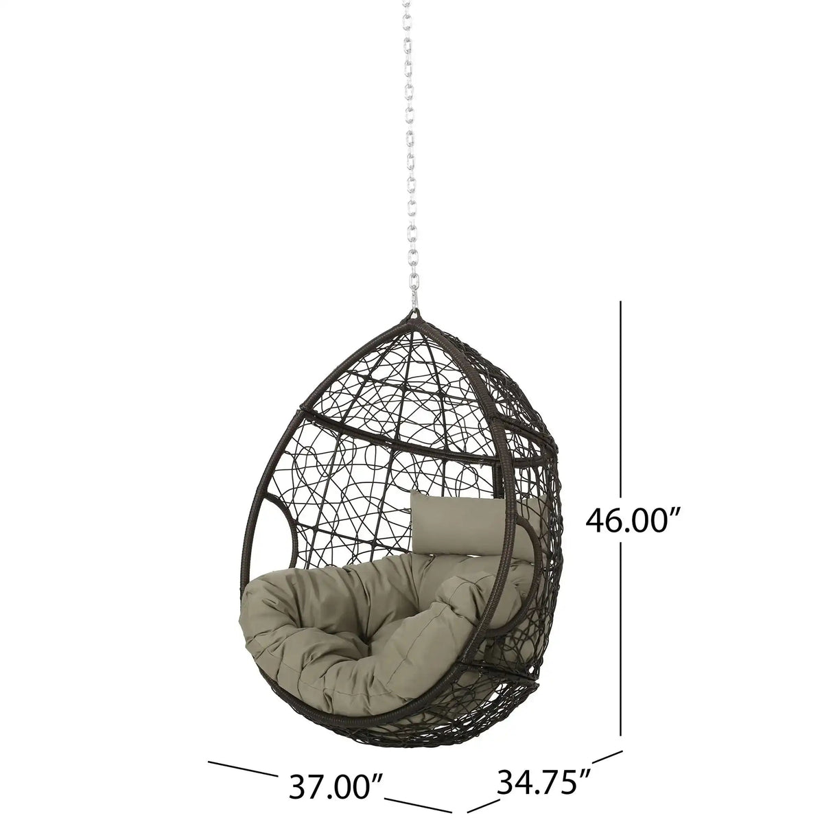Teardrop Hanging Chair With 8Ft Chain