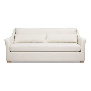 Ada - Flared Arm Contemporary Sofa With Lumbar Pillows - Flax White by Couch.com