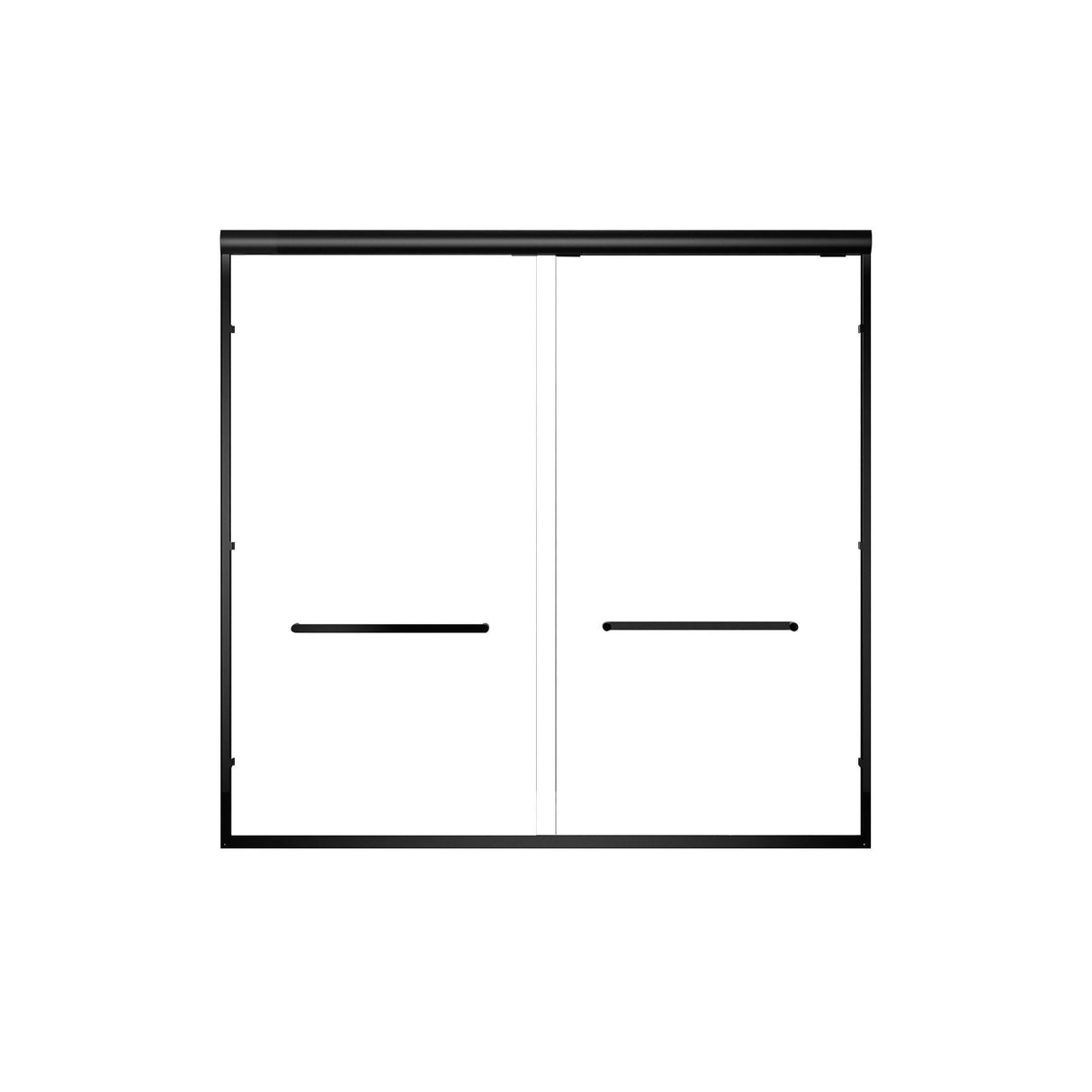 Aluminum Frame Double Double Soft Close Shower Door, Tempered Glass And Dual Stainless Steel Handles by Couch.com