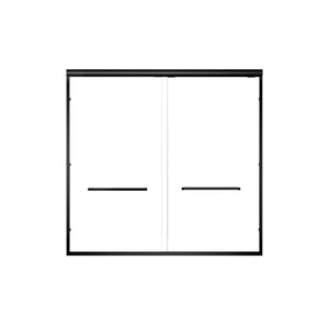 Aluminum Frame Double Double Soft Close Shower Door, Tempered Glass And Dual Stainless Steel Handles by Couch.com