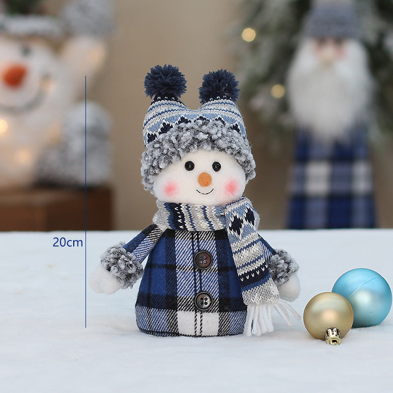 Blue Fabric Figurine Doll Cute
