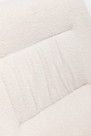 Couch.com Rocking Chair Nursery, Teddy Upholstered Glider Rocker With High Backrest, Reading Chair Modern Rocking Accent Chairs Glider Recliner For Living Room Cream, Durable Design by Couch.com