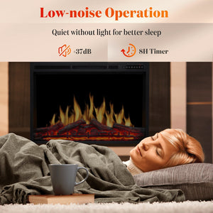 37 Inch Electric Fireplace Insert Adjuatble Flame Colors 939BXB