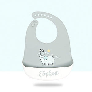 Baby Cartoon Silicone Bib Waterproof And Dirt-proof Super Soft