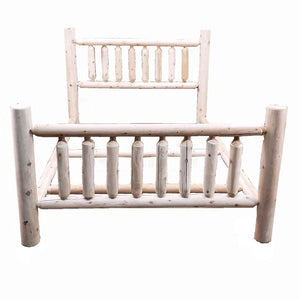 Natural Unfinished Post Cedar Log Twin Bed