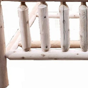 Natural Unfinished Post Cedar Log Twin Bed