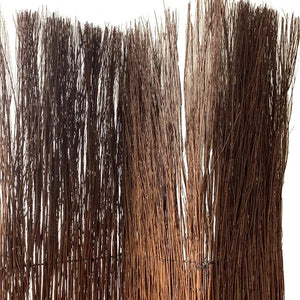 84" Brown Rattan Panel Screen Room Divider