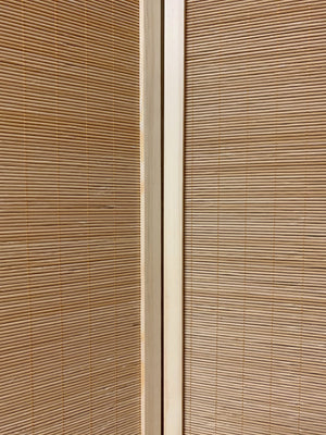 71" Brown Folding Three Panel Screen Room Divider