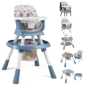 16-in-1 Baby High Chair with Activity Center and Booster Seat for Babies and Toddlers-Celadon