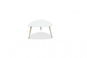 16" White Aluminum End Table