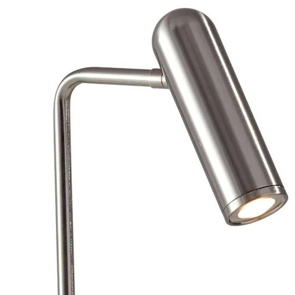 17" Brass Metal LED Desk Lamp With USB And Wireless Charging