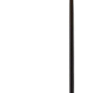 64" Beige And Black Tray Table Floor Lamp With Beige Fabric Drum Shade