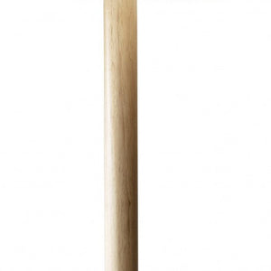 59" Natural Solid Wood Floor Lamp With White Linen Drum Shade