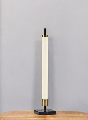 30" Black Marble Metal Standard Table Lamp