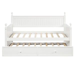 Twin Size Daybed & Twin Size Trundle - White by Couch.com