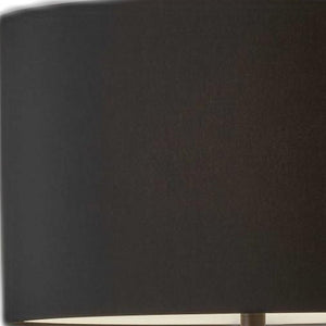 60" Natural Metal Tripod Floor Lamp With White Fabric Drum Shade