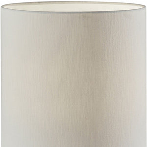 Black Wood Circular Block Table Lamp