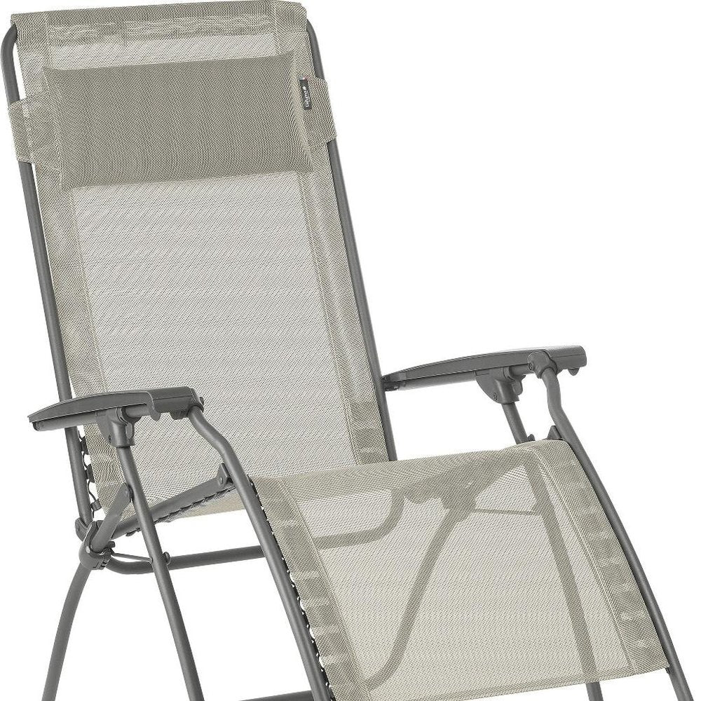 27" Gray Steel Outdoor Zero Gravity Chair