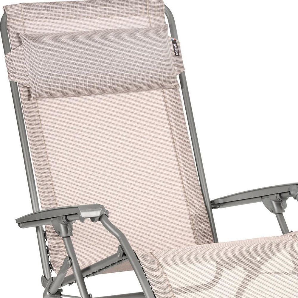27" Gray Steel Outdoor Zero Gravity Chair