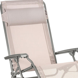 27" Gray Steel Outdoor Zero Gravity Chair