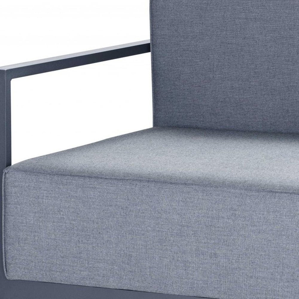 39" Gray Fabric Arm Chair