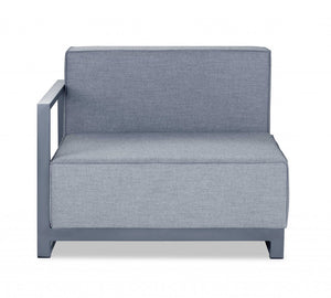 37" Gray Linen Arm Chair