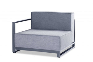 37" Gray Linen Arm Chair