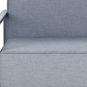 37" Gray Linen Arm Chair