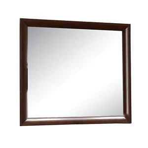 35" Espresso Wood Framed Mounted Dresser Mirror