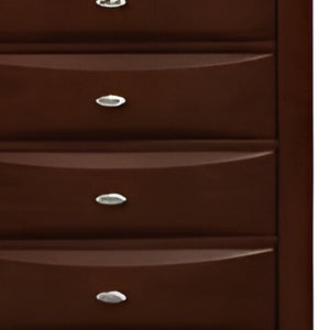 32" Espresso Wood Five Drawer Dresser