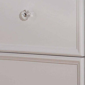 27" White Two Drawers Nightstand