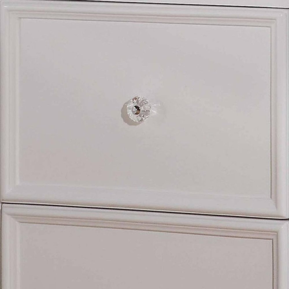 27" White Two Drawers Nightstand