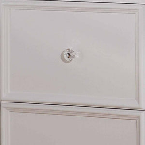 27" White Two Drawers Nightstand