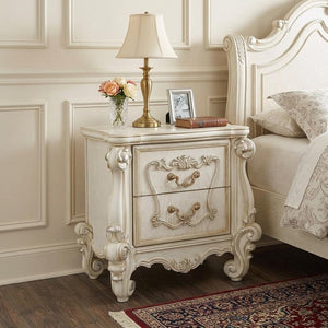 31" Brown Two Drawers Nightstand