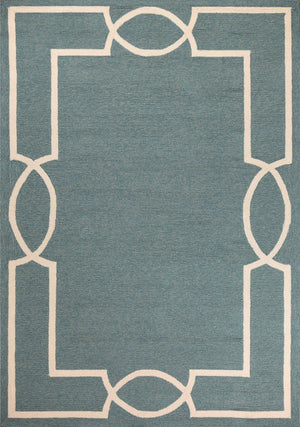 5' X 7' Gray And Ivory Handmade Indoor Outdoor Area Rug