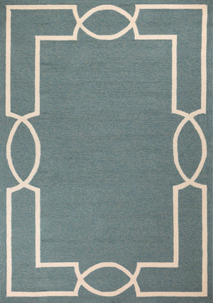 5' X 7' Gray And Ivory Handmade Indoor Outdoor Area Rug