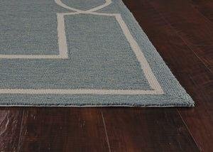 5' X 7' Gray And Ivory Handmade Indoor Outdoor Area Rug