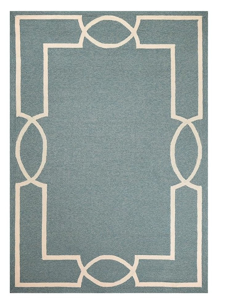 5' X 7' Gray And Ivory Handmade Indoor Outdoor Area Rug